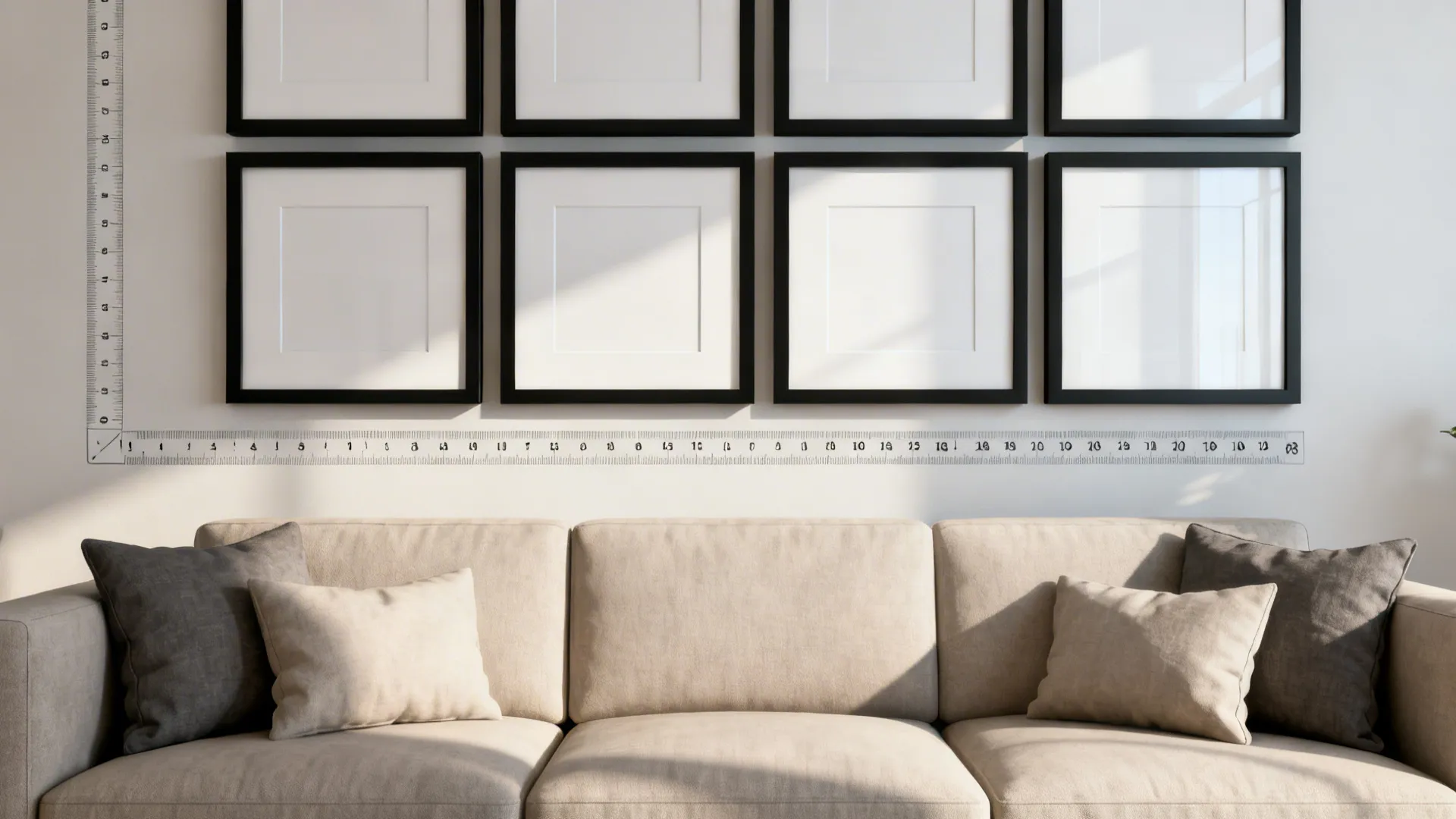 1. Oversized framed art or a gallery grid