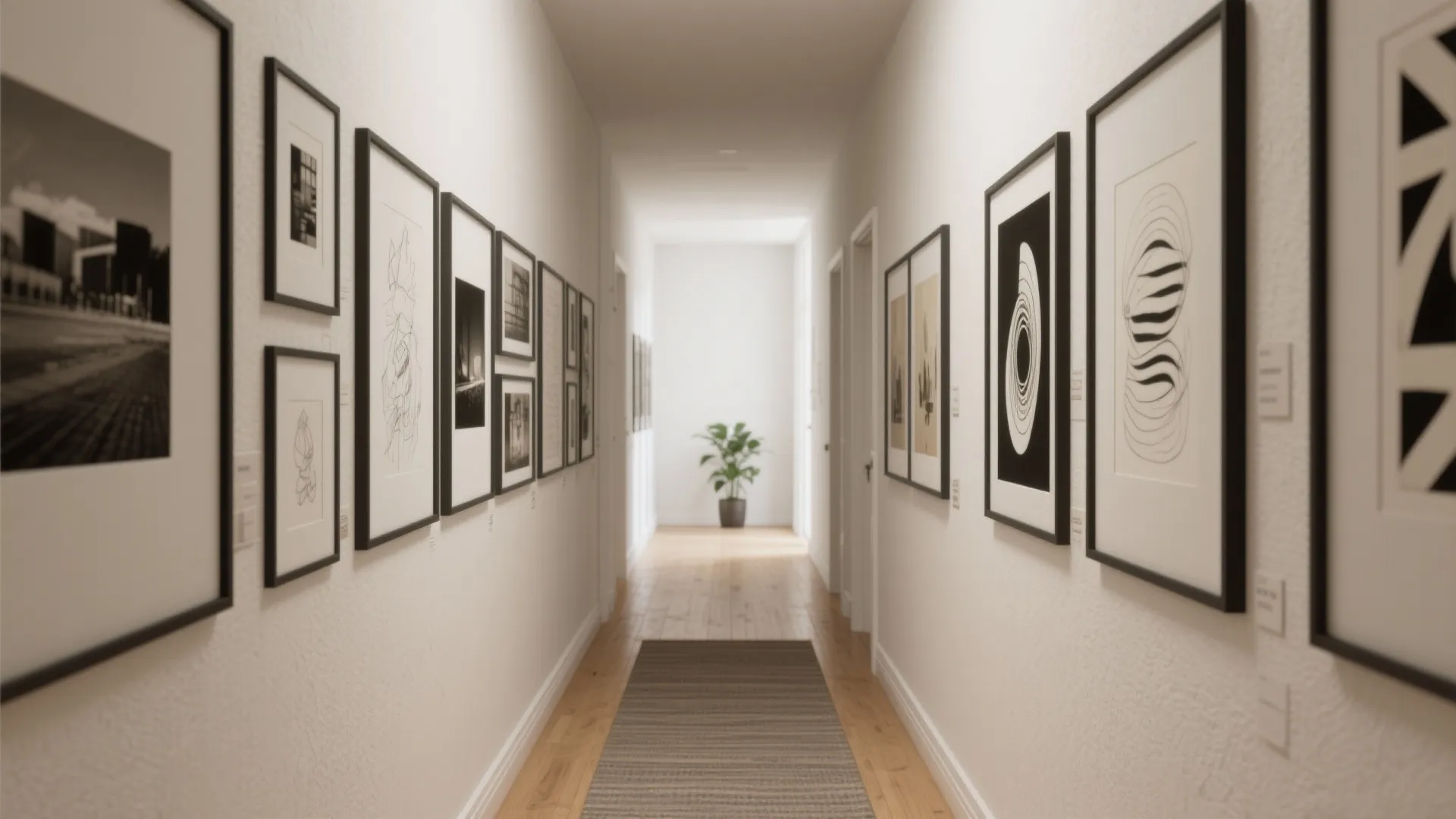 Curated Gallery Wall for Narrow Halls