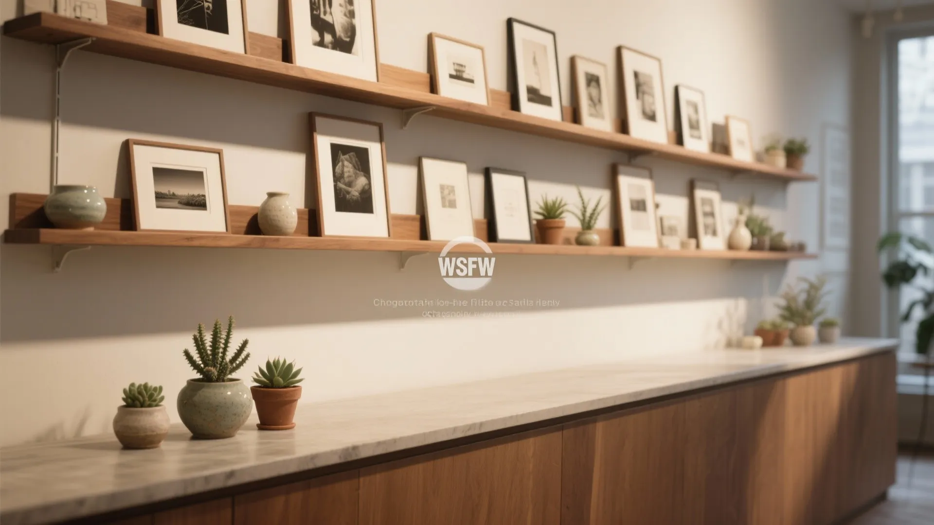 3. A gallery ledge for rotating pieces