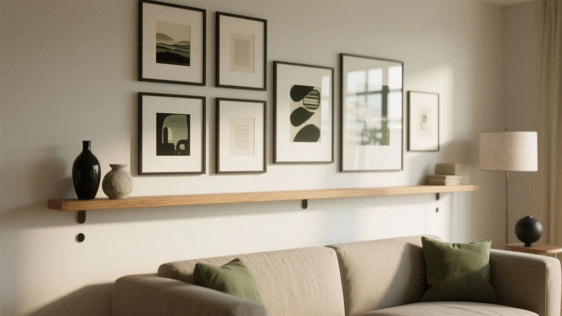 Gallery-wall meets shelf ledge