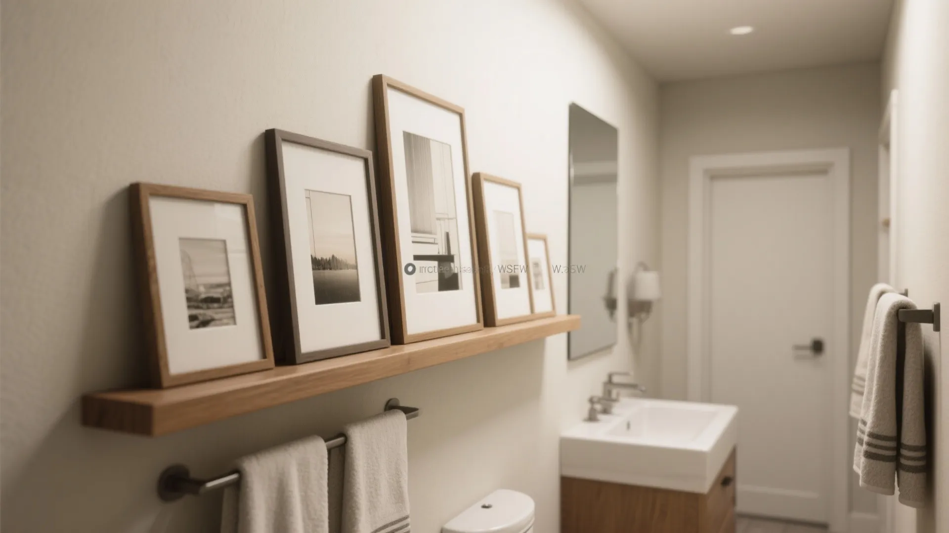 3. A small gallery ledge for rotating art