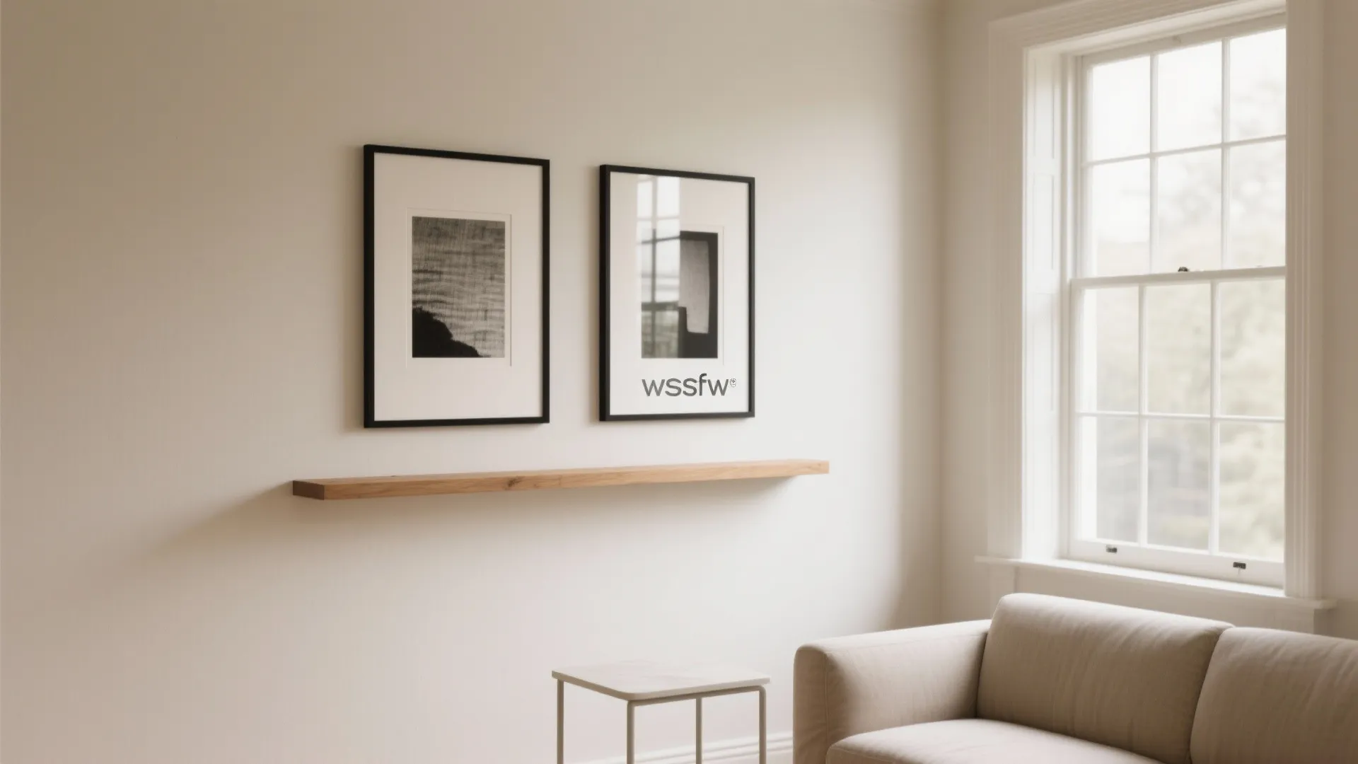 Curated Gallery Wall with Slim Ledges