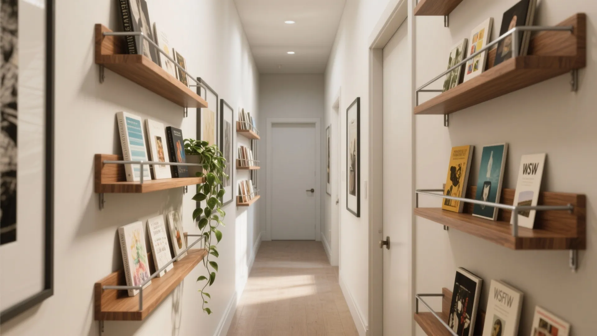 Gallery Ledges for Art, Books, and Greenery