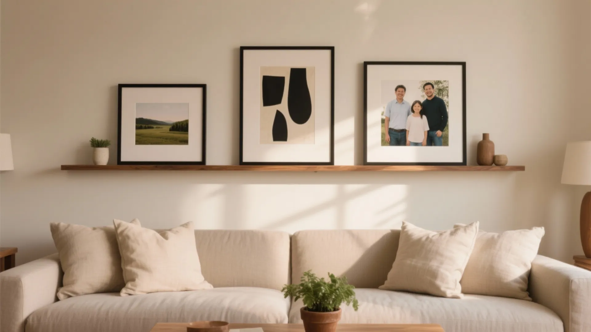 DIY Gallery Wall and Picture Ledges