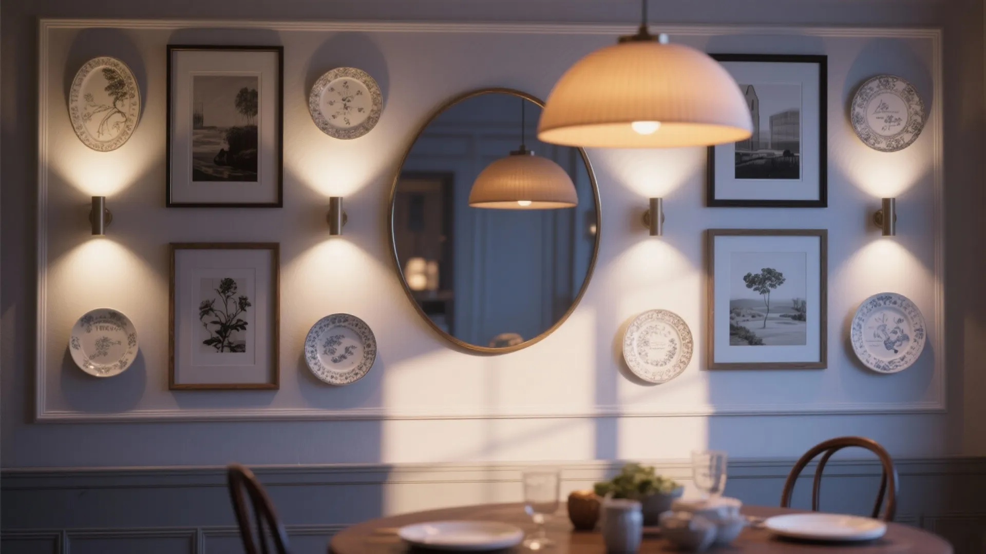 4. Gallery Accent with Ledges and Lighting