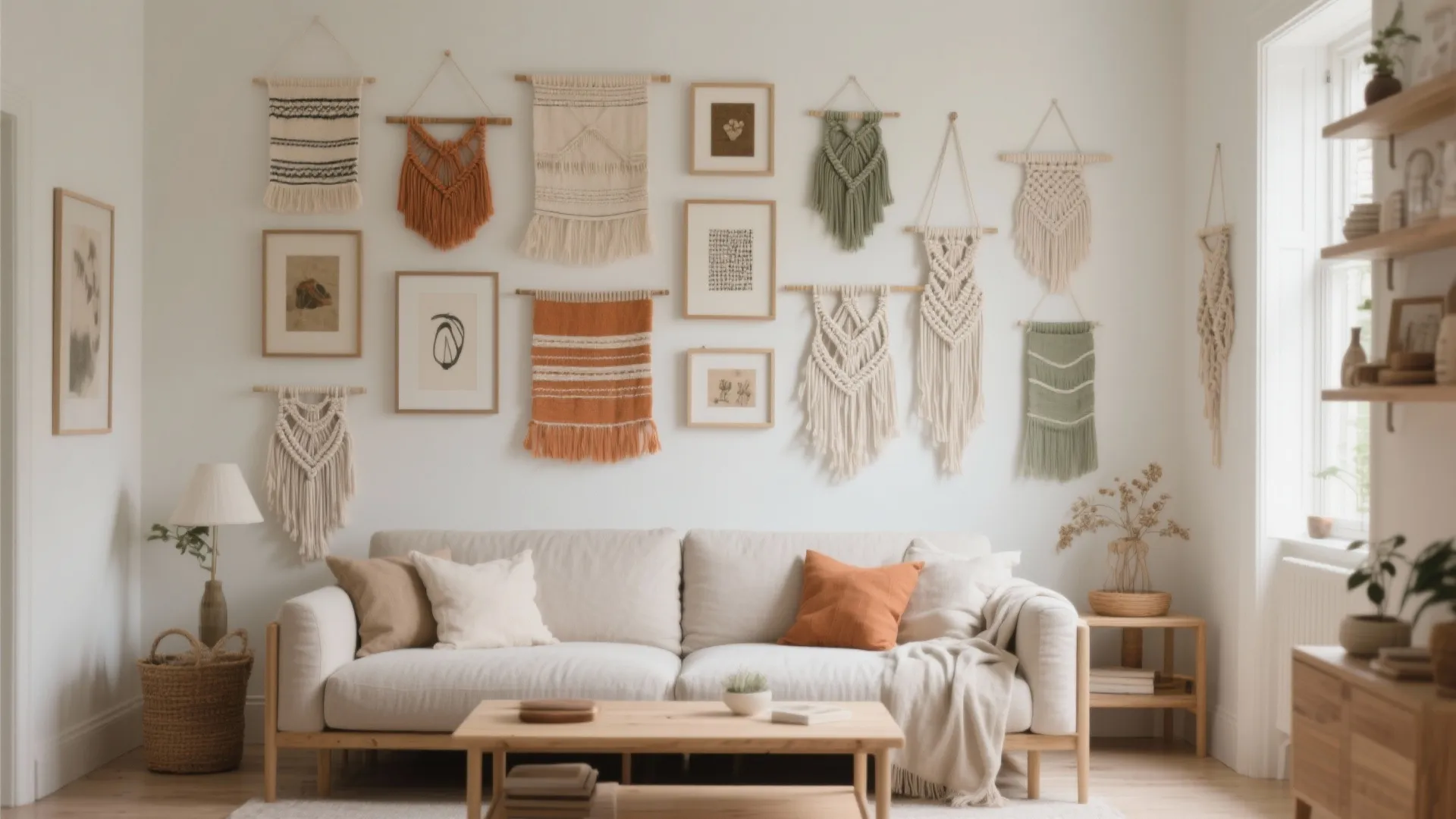 Layered Macrame Gallery Wall