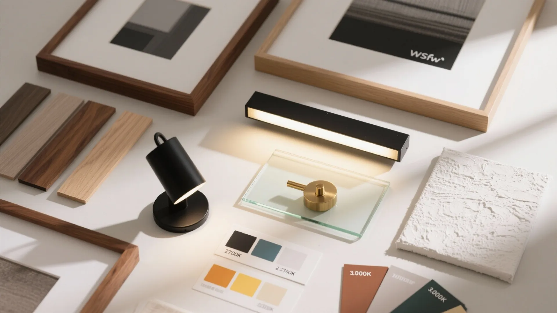 Picture lights and gallery-style accenting