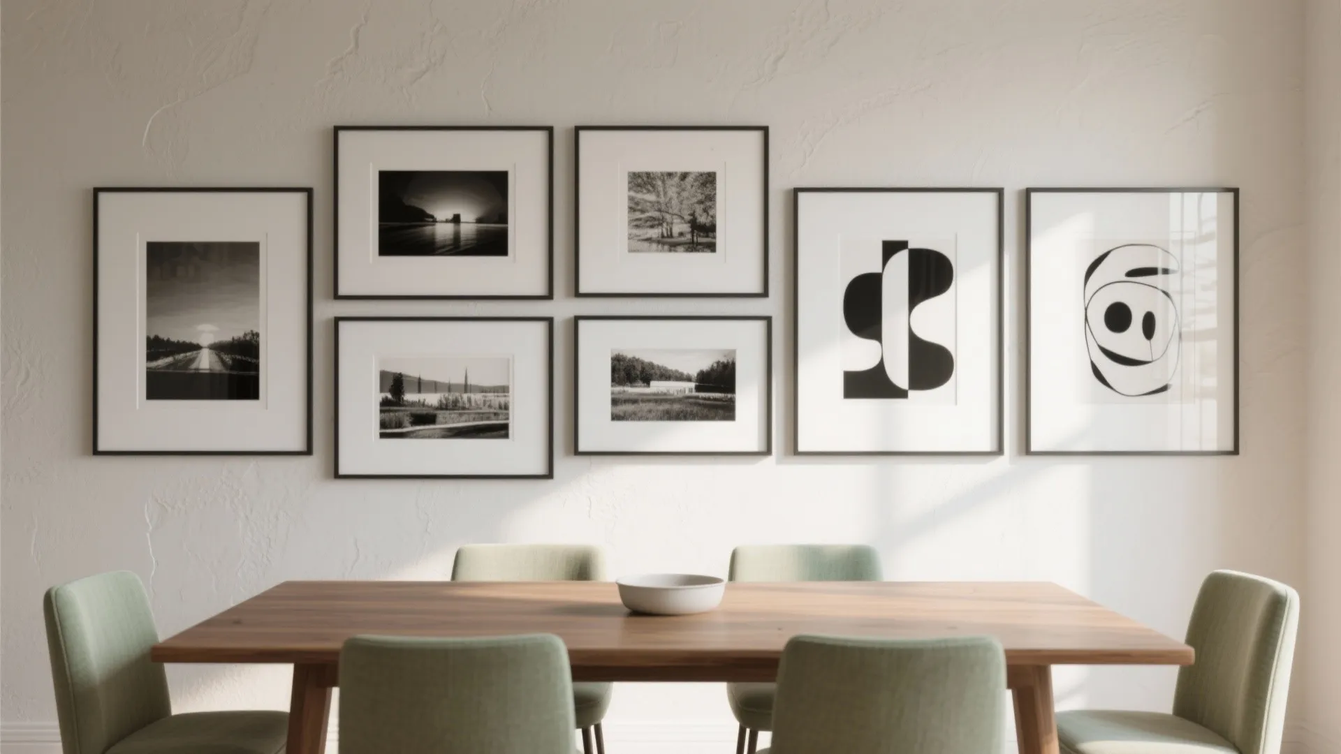 Curated Gallery Wall with Oversized Matting