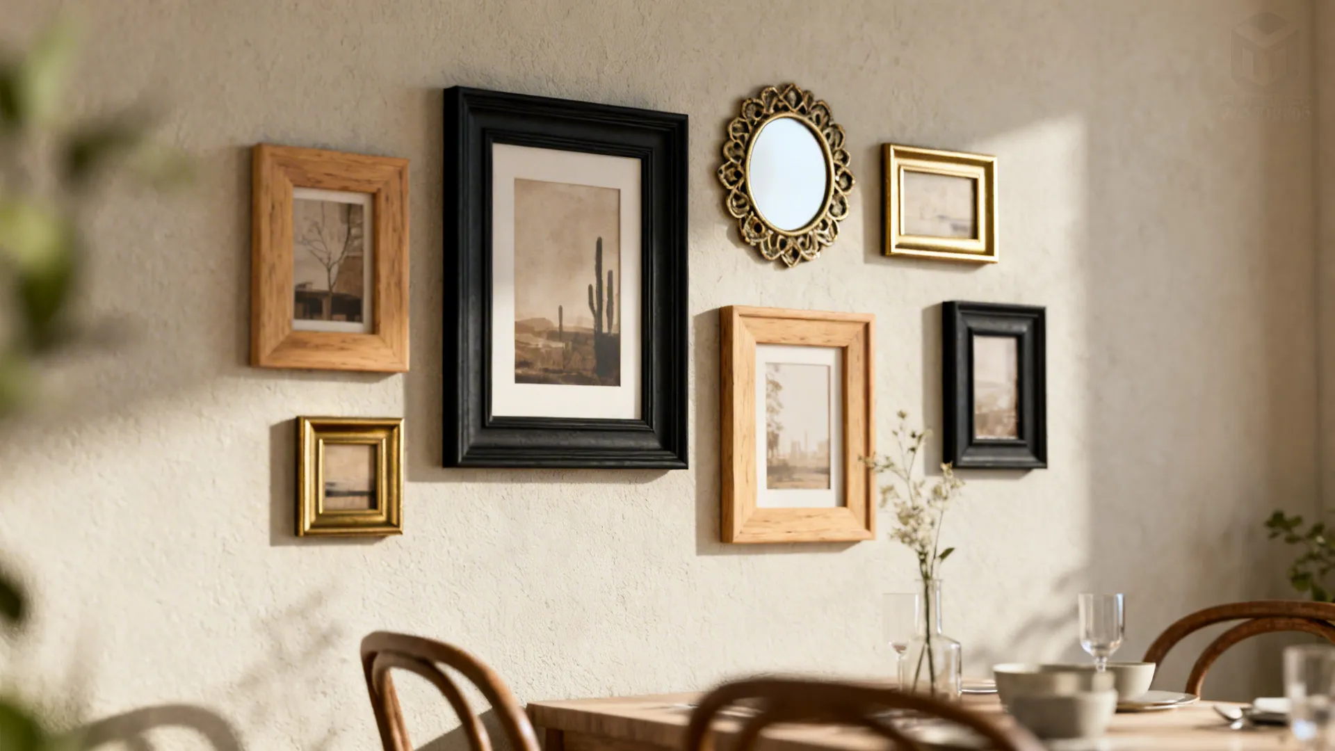 1. Gallery-style mini arrangement