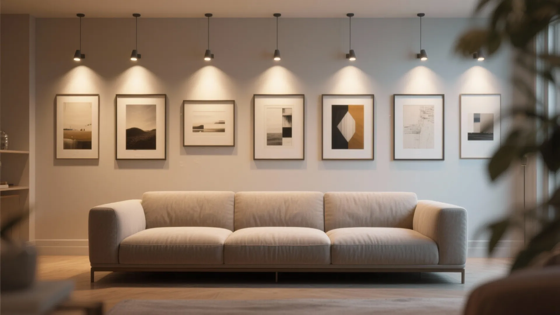 3. Directional Mini Spotlights for Gallery Walls