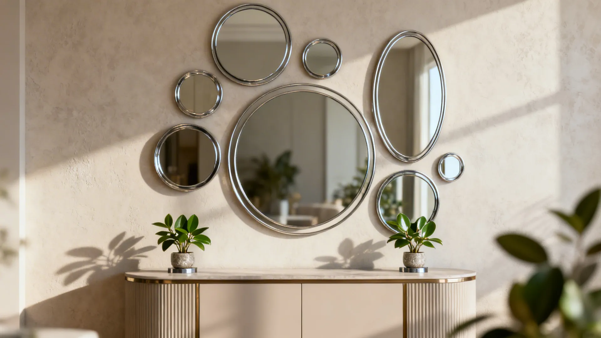 2. Gallery-style mirror cluster