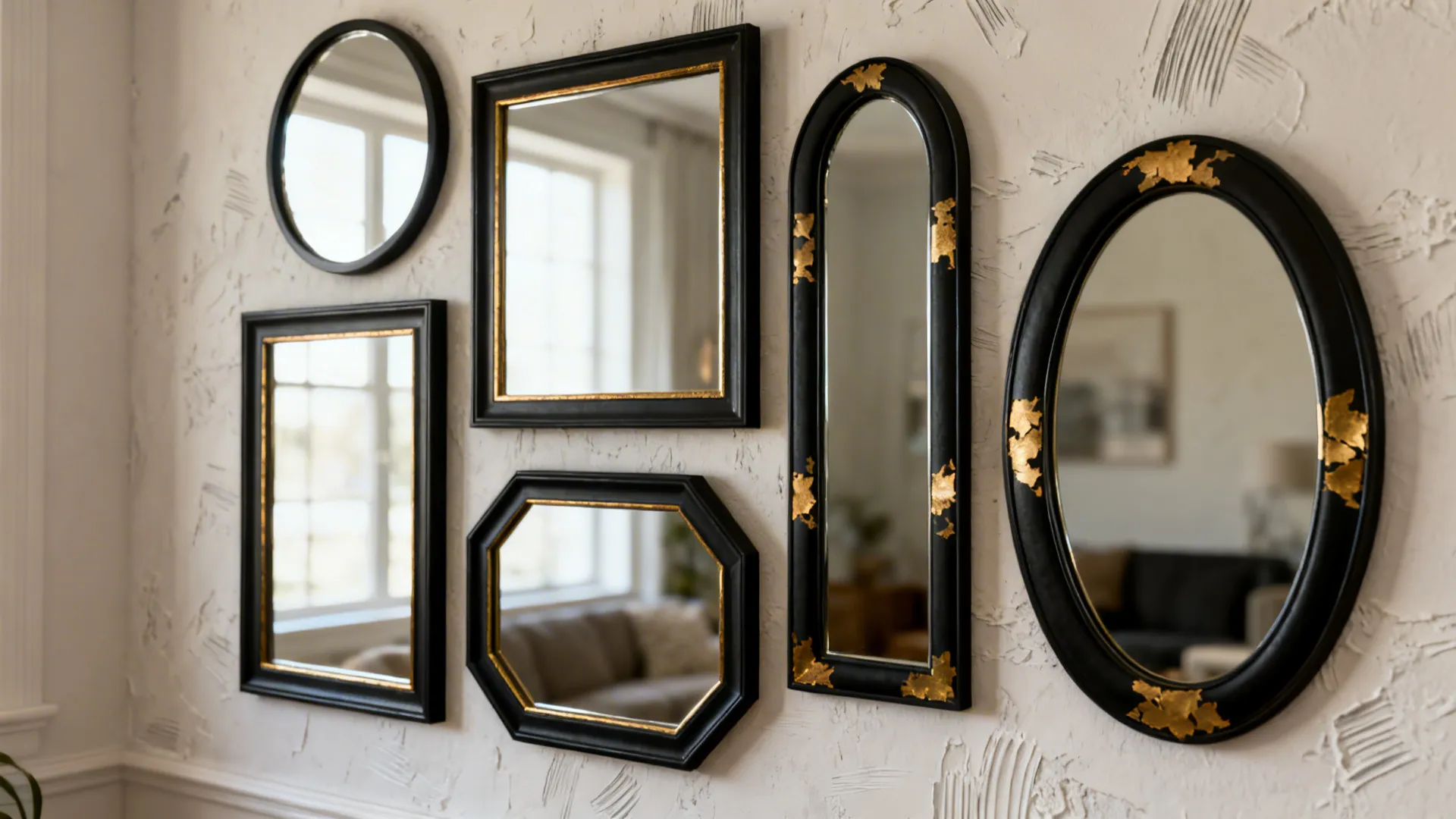 1. Gallery-style mirror wall