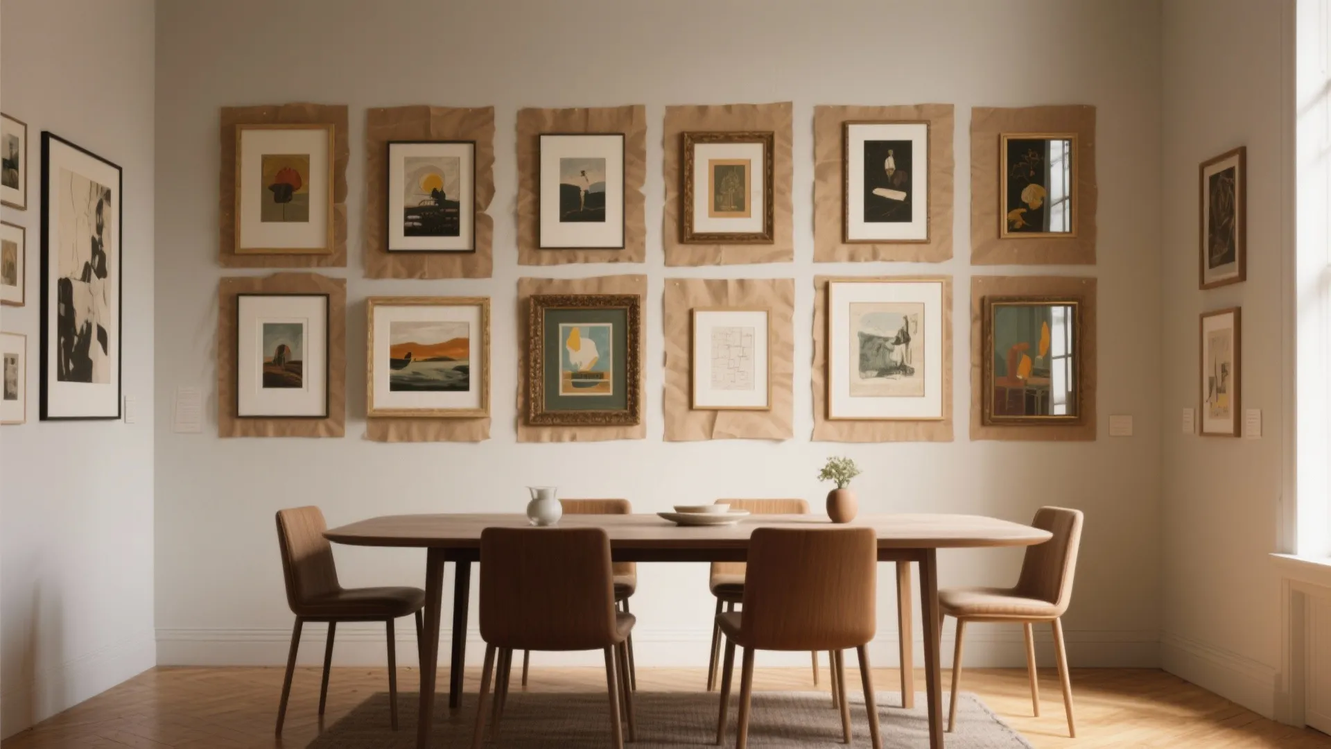 2. Gallery wall with mixed frames