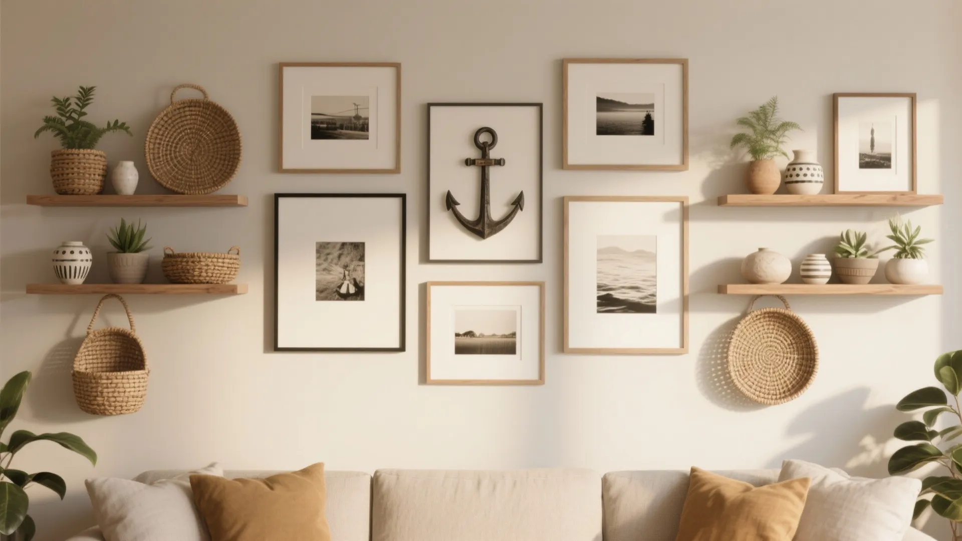 3. Gallery wall with mixed media — personal and flexible