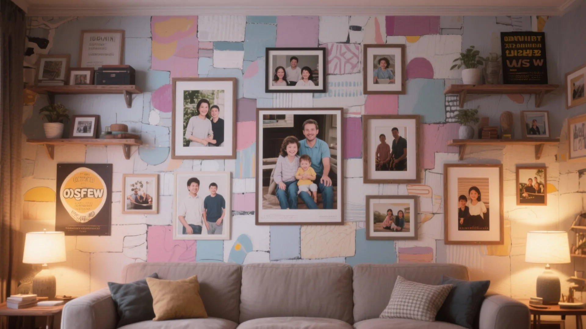 5. Collage or Gallery-Style Mural