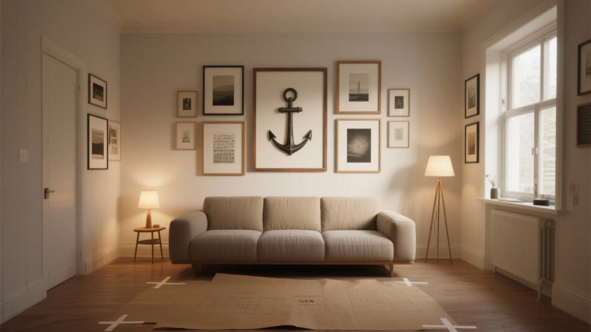 2. Oversized gallery with varied frames