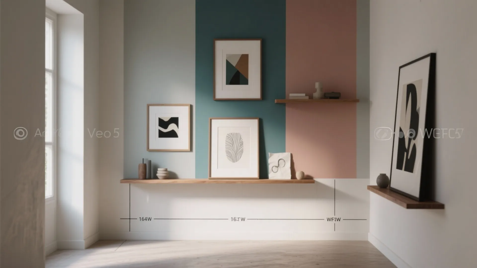 3. Create Gallery-Style Paint Sections to Frame Moments