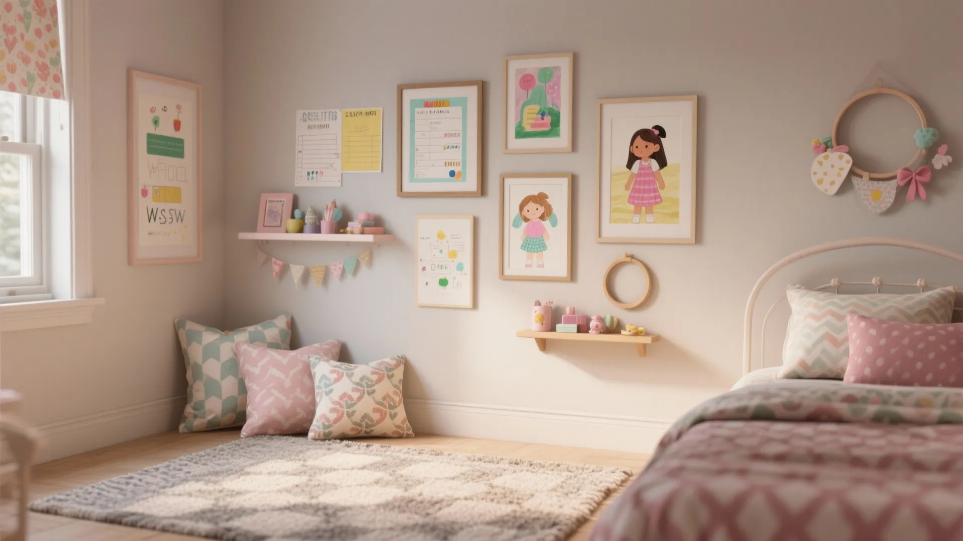 4. Playful Patterns and Personal Gallery Wall