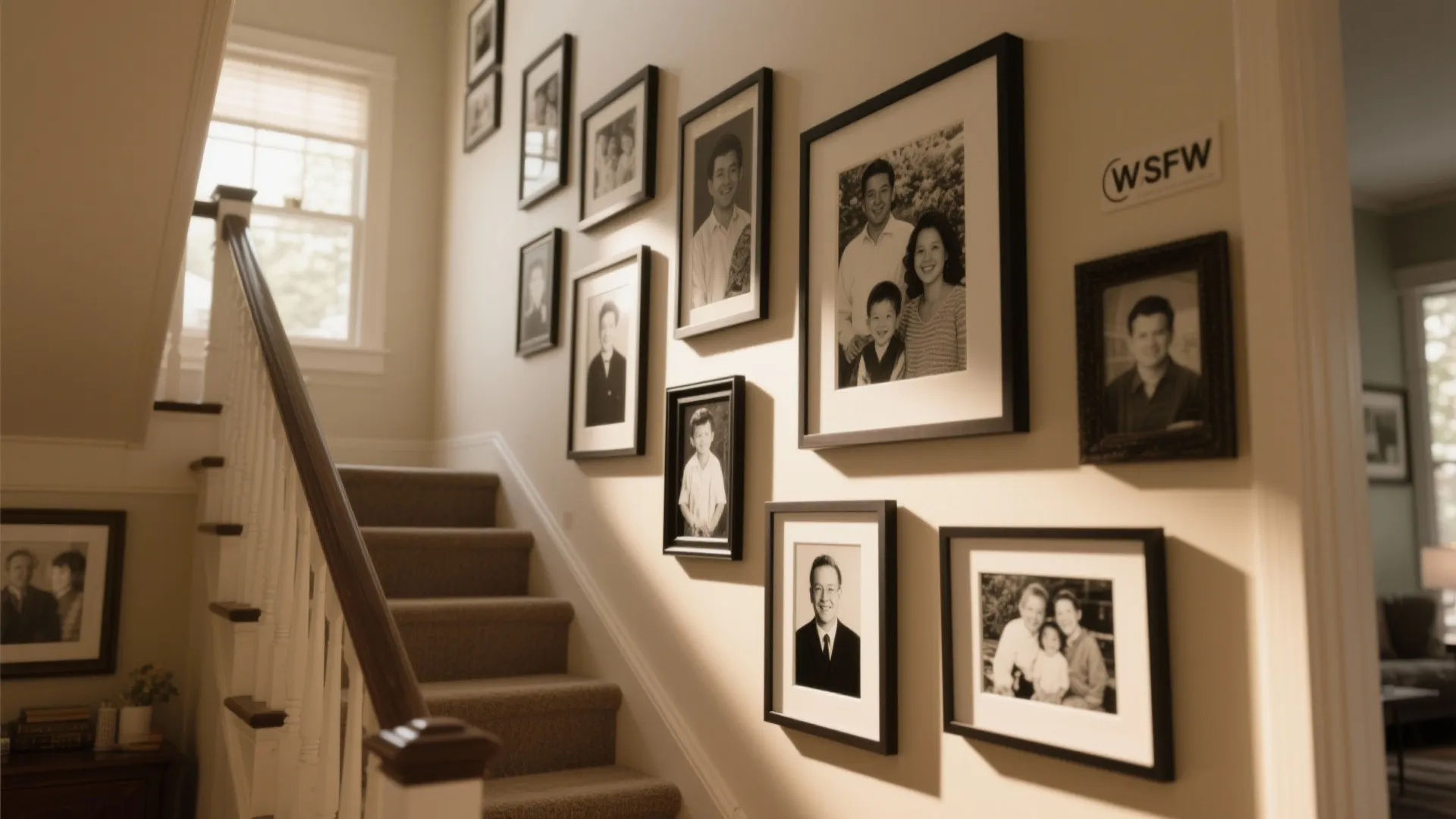 Gallery-style photo wall