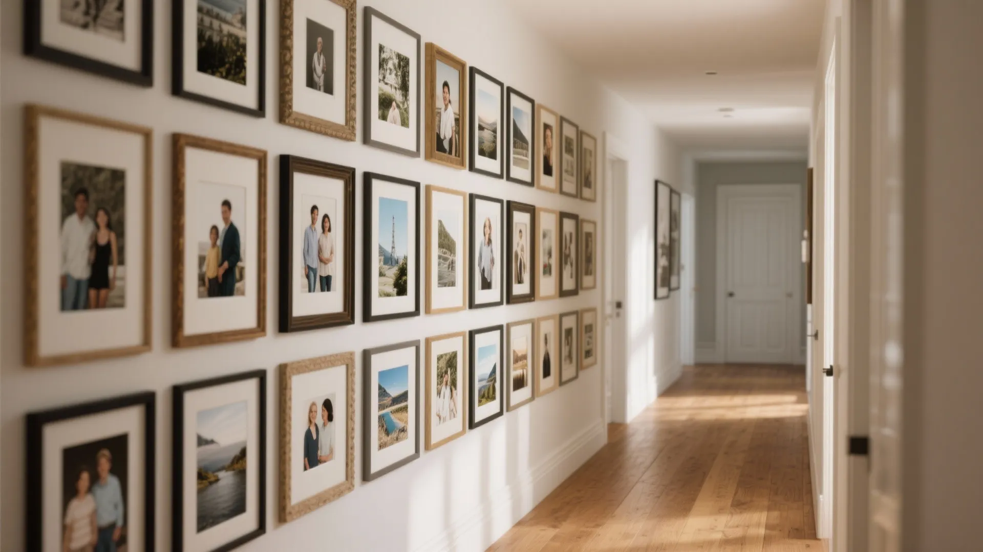 Gallery-style photo wall