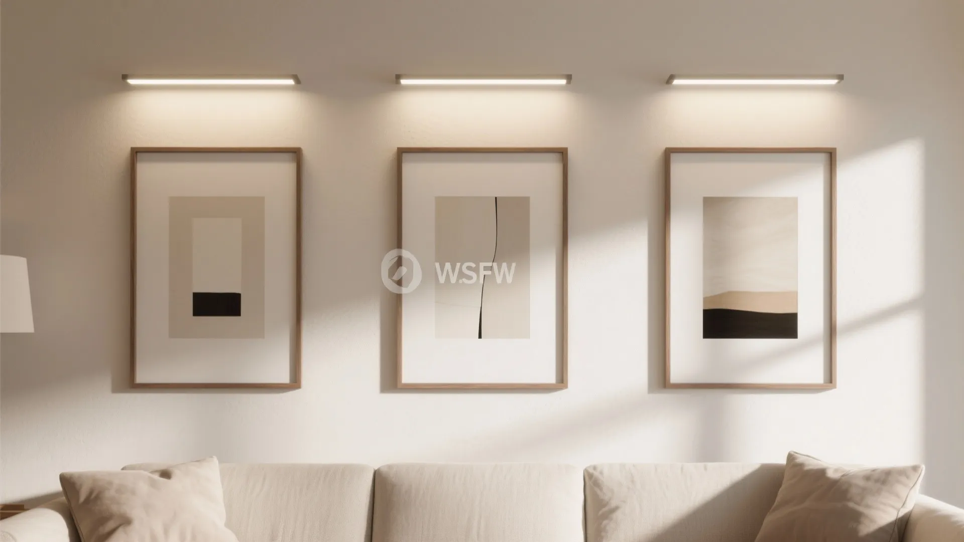 Curated Gallery Wall + Picture Lighting for Lifestyle Signals
