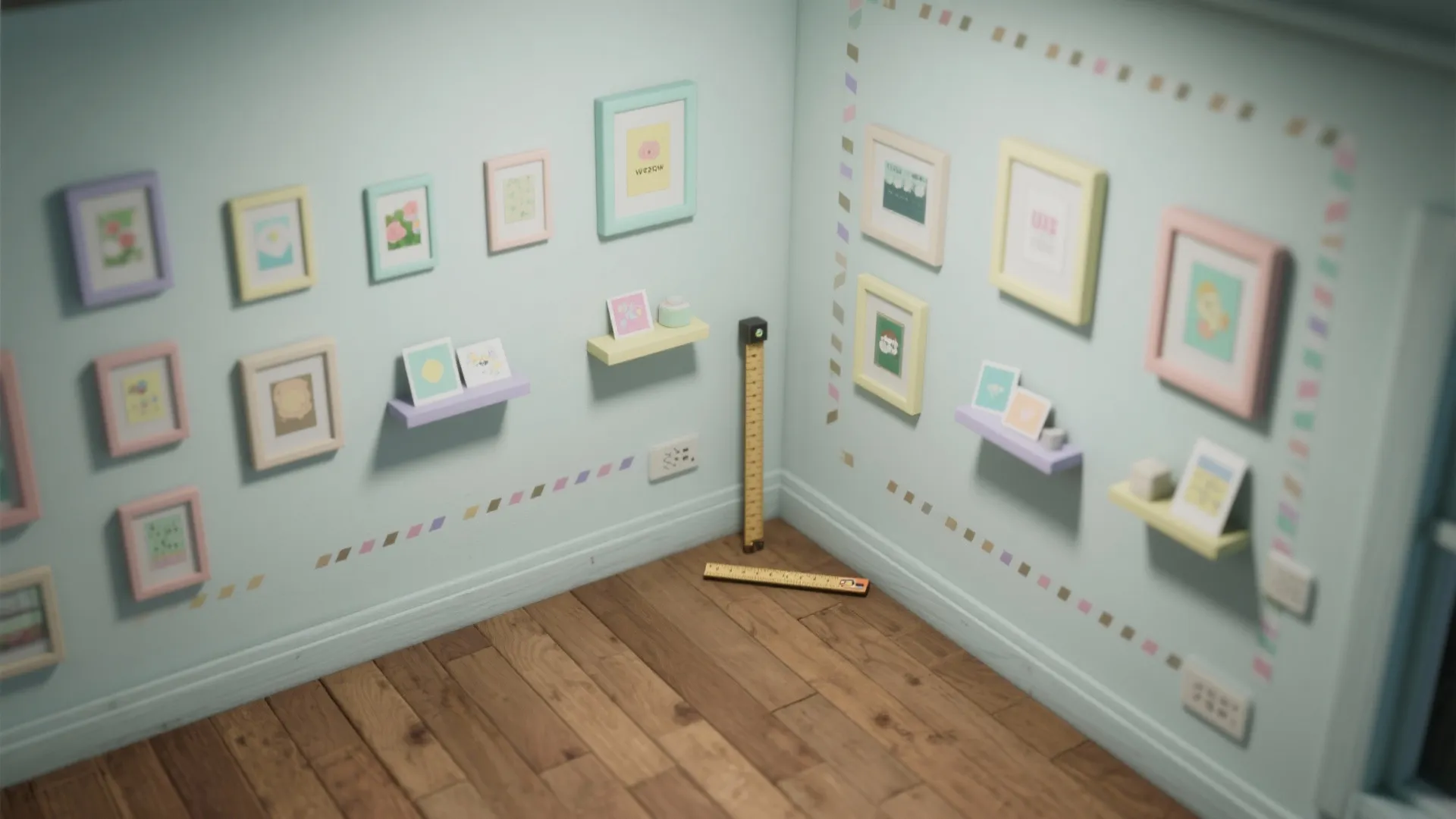 Micro Gallery Wall & Mini Shelves