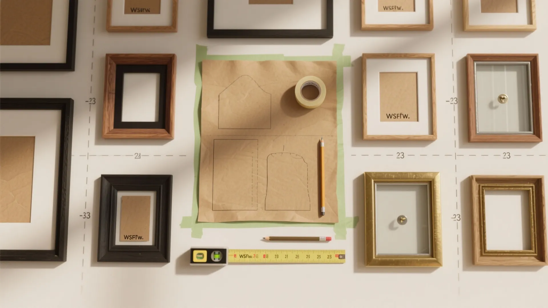 Curated Gallery Wall With Mixed Frames