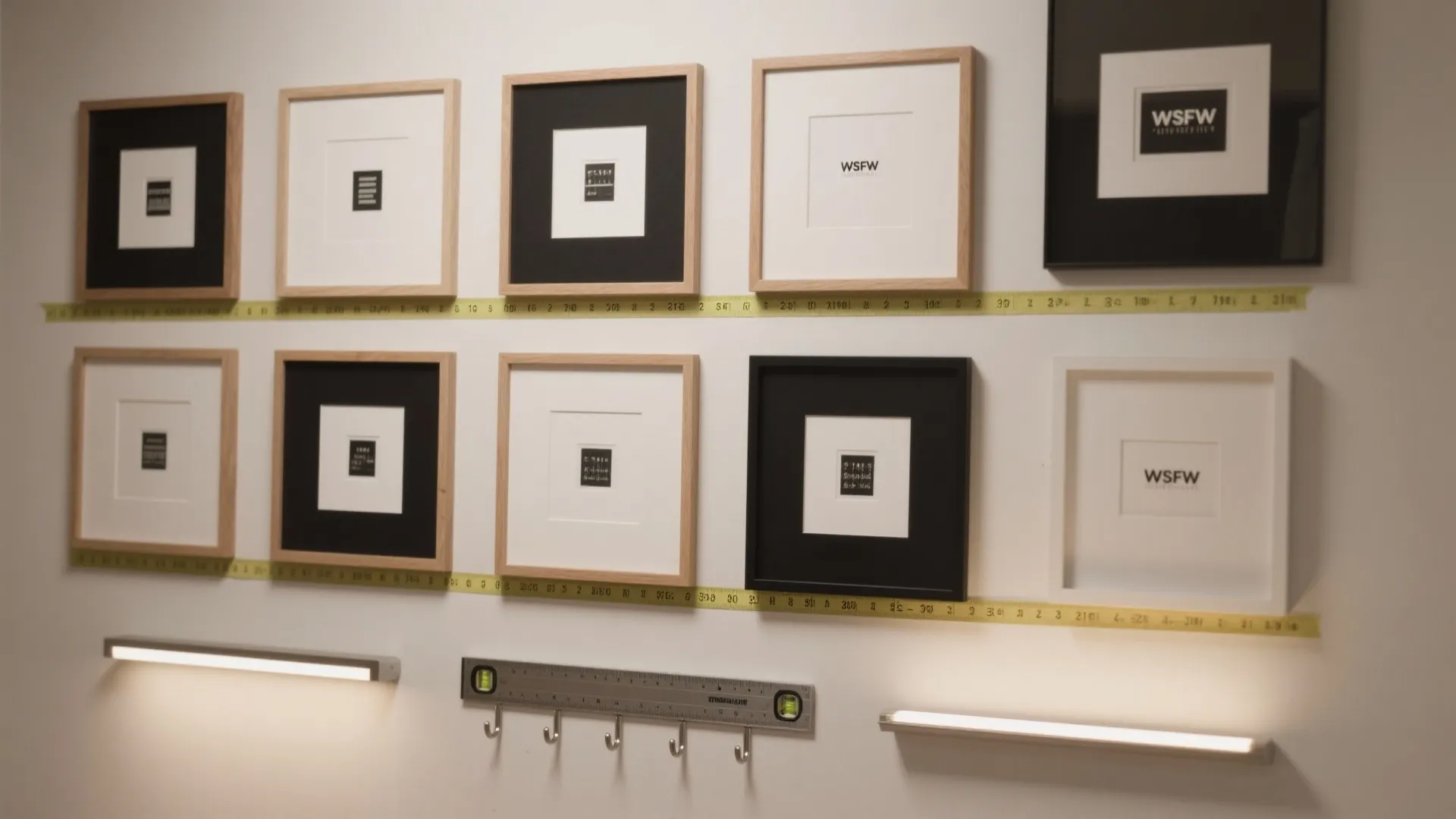 Modern Gallery Wall: Grids, Lines, and Light