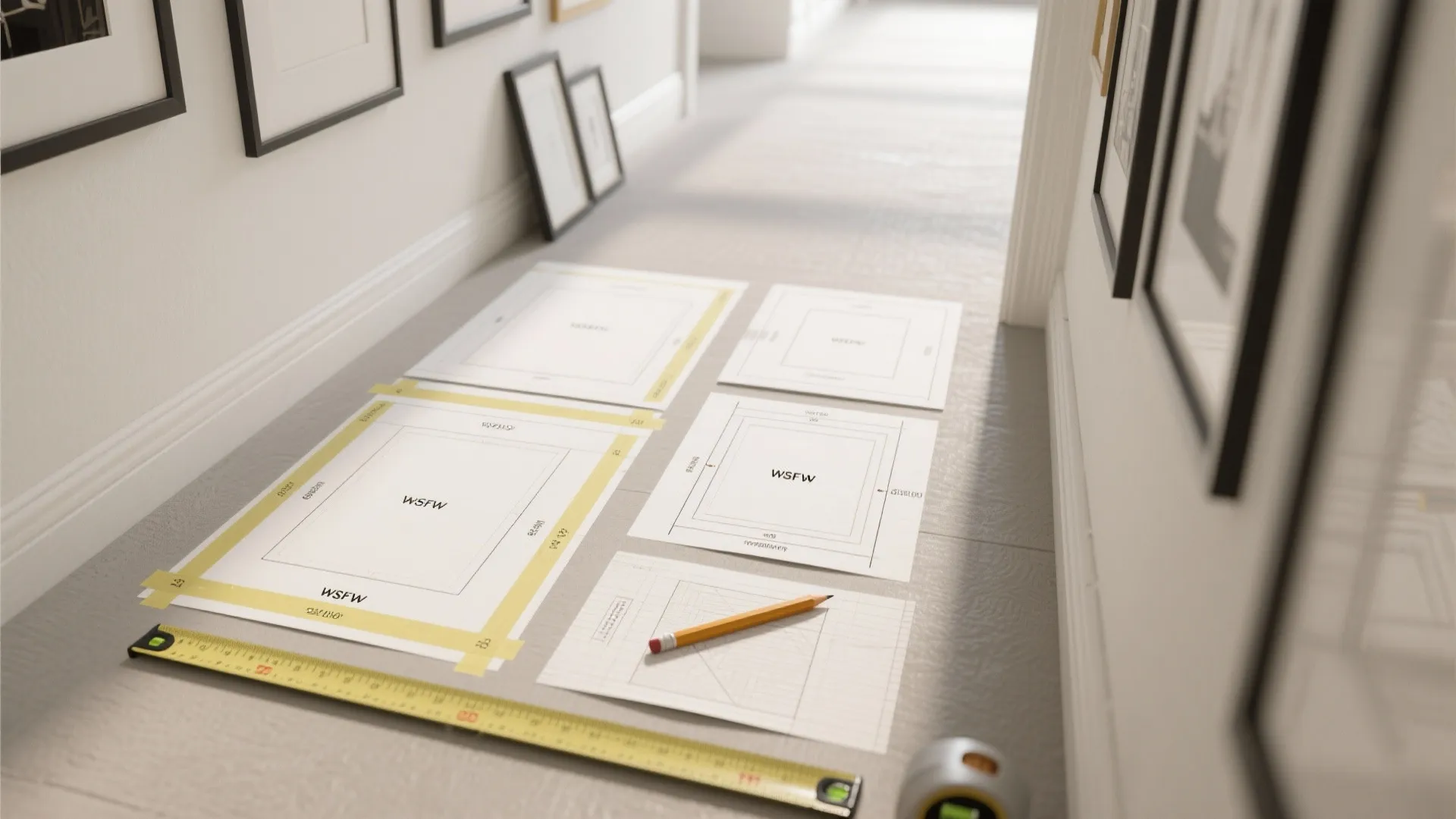 3) Curated Gallery Wall with Consistent Frames