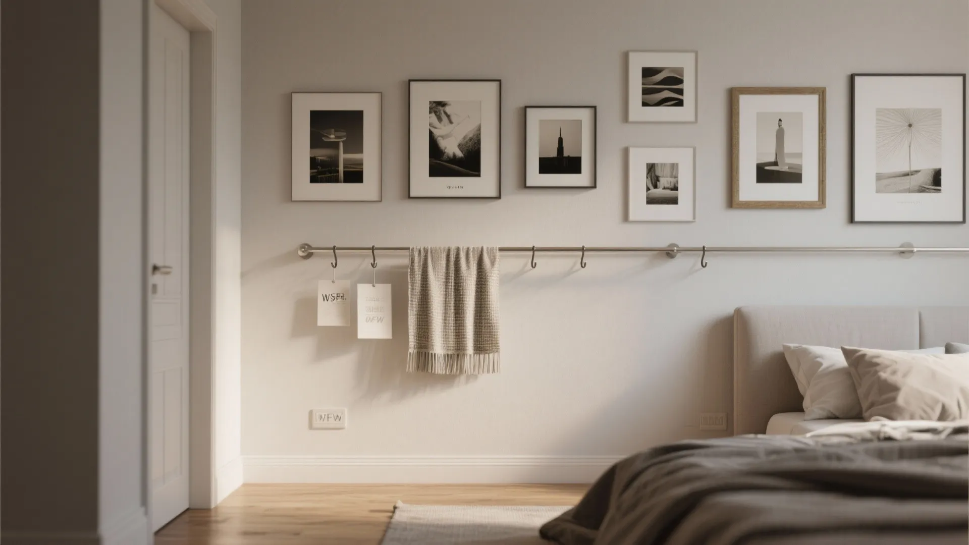 5. Gallery rail with rotating art