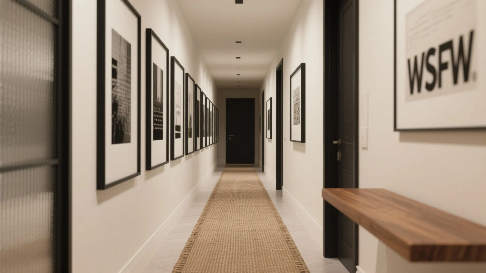 5) Art, runners, and natural materials to set the tone