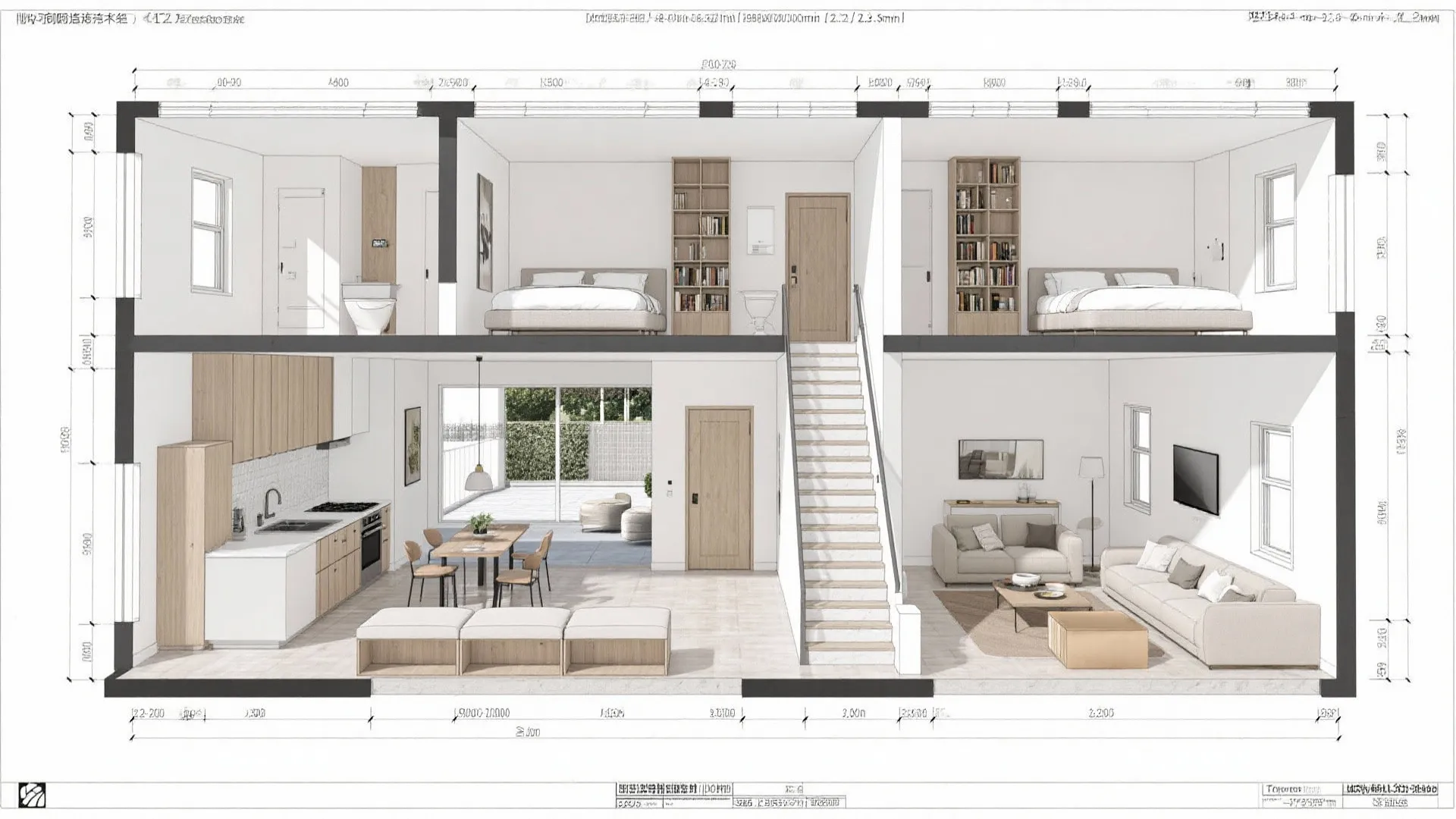 Gallery Spine with Courtyard Buffer