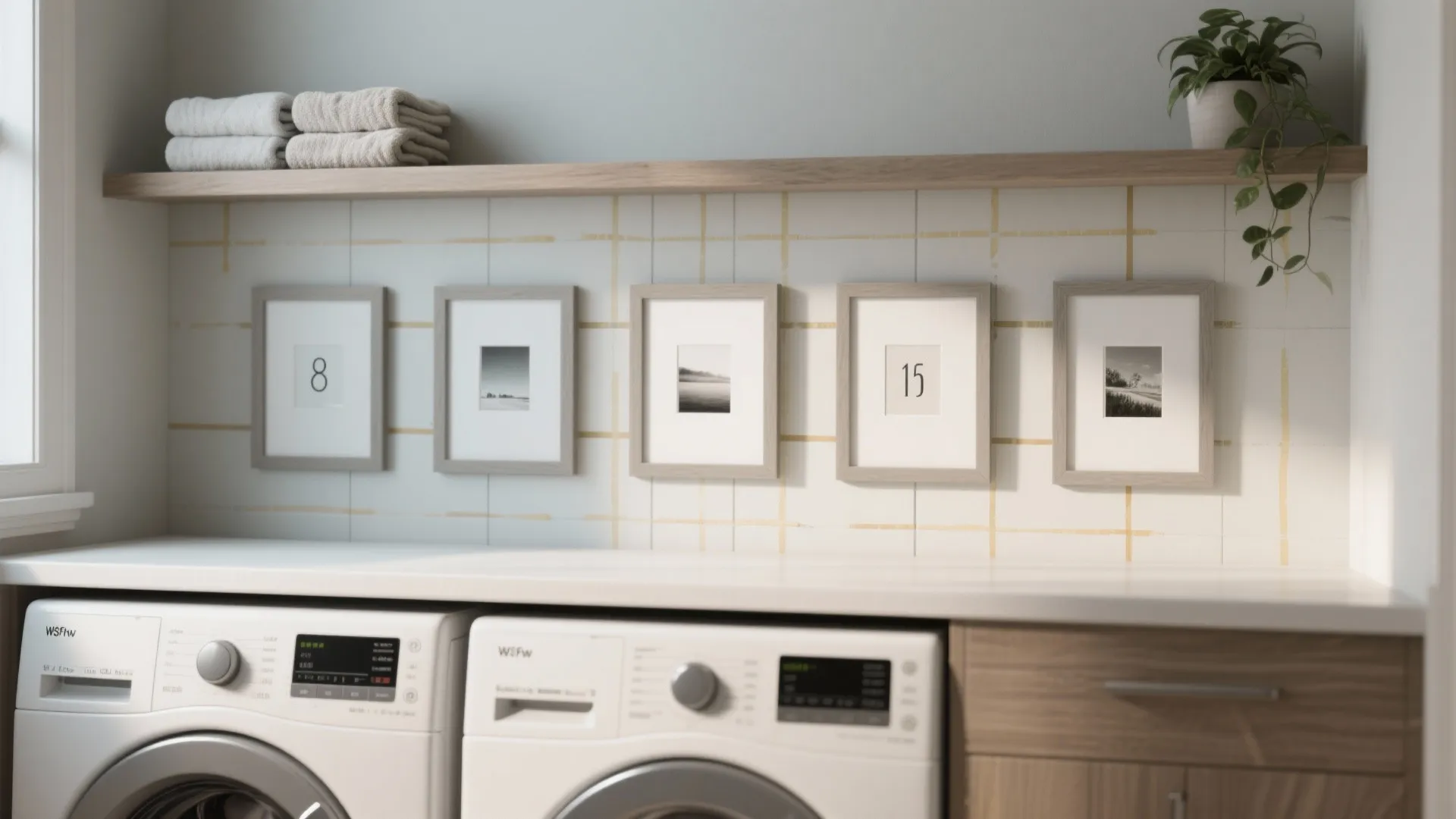 1. A Gallery Strip Above the Washer