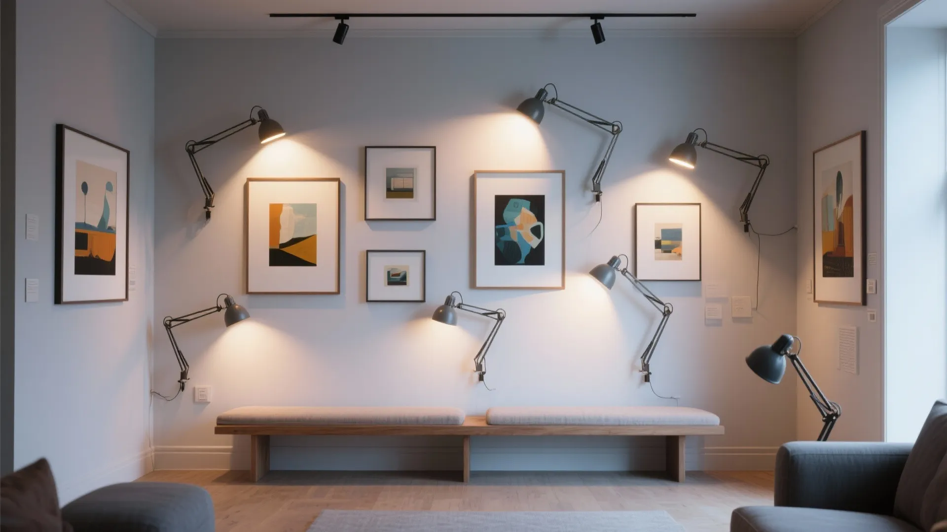 2. Swing-Arm Wall Lamps for Gallery Walls