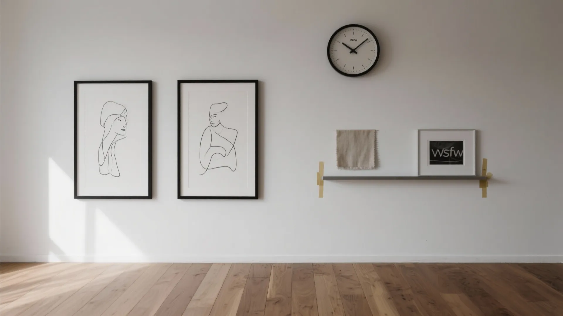 Gallery Wall with a Clock: Mix Materials, Keep Rhythm