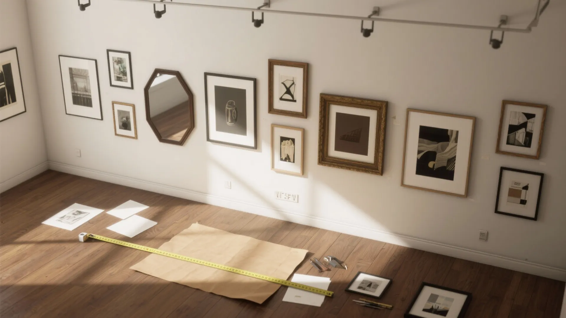 3. Gallery-Style Accent with Mixed Frames