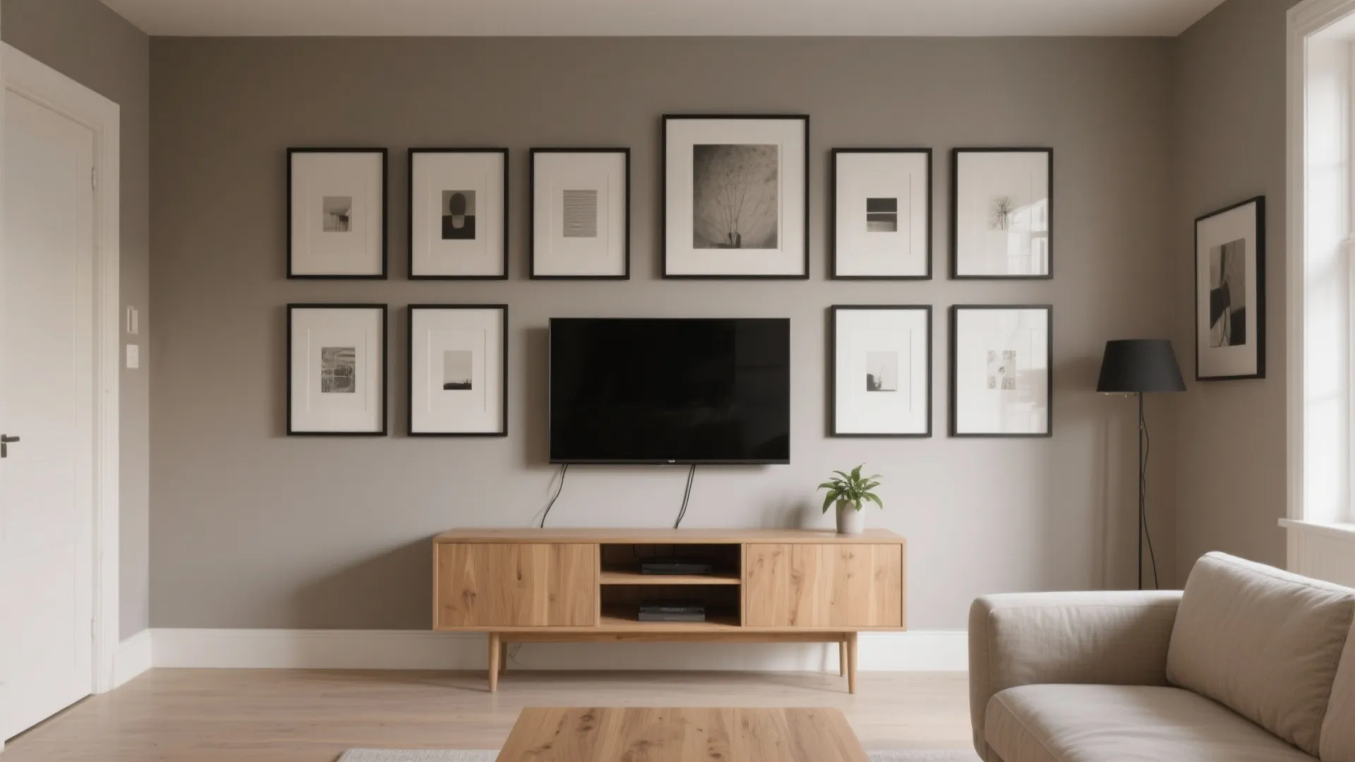 1) A Gallery Wall that Embraces the TV