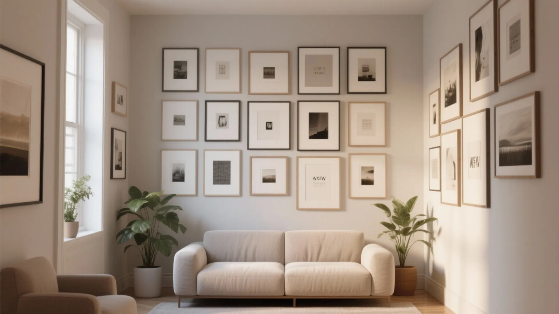 3. The Gallery Wall with a Unified Color