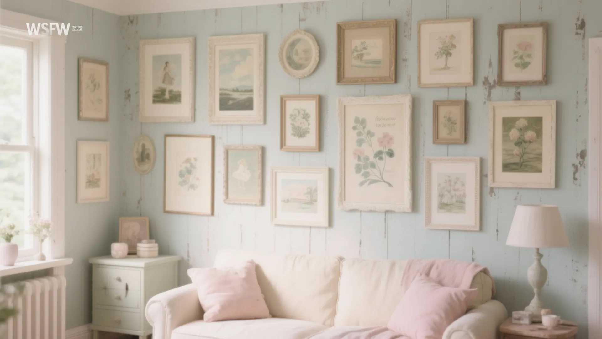 9. Shabby Chic Gallery Wall