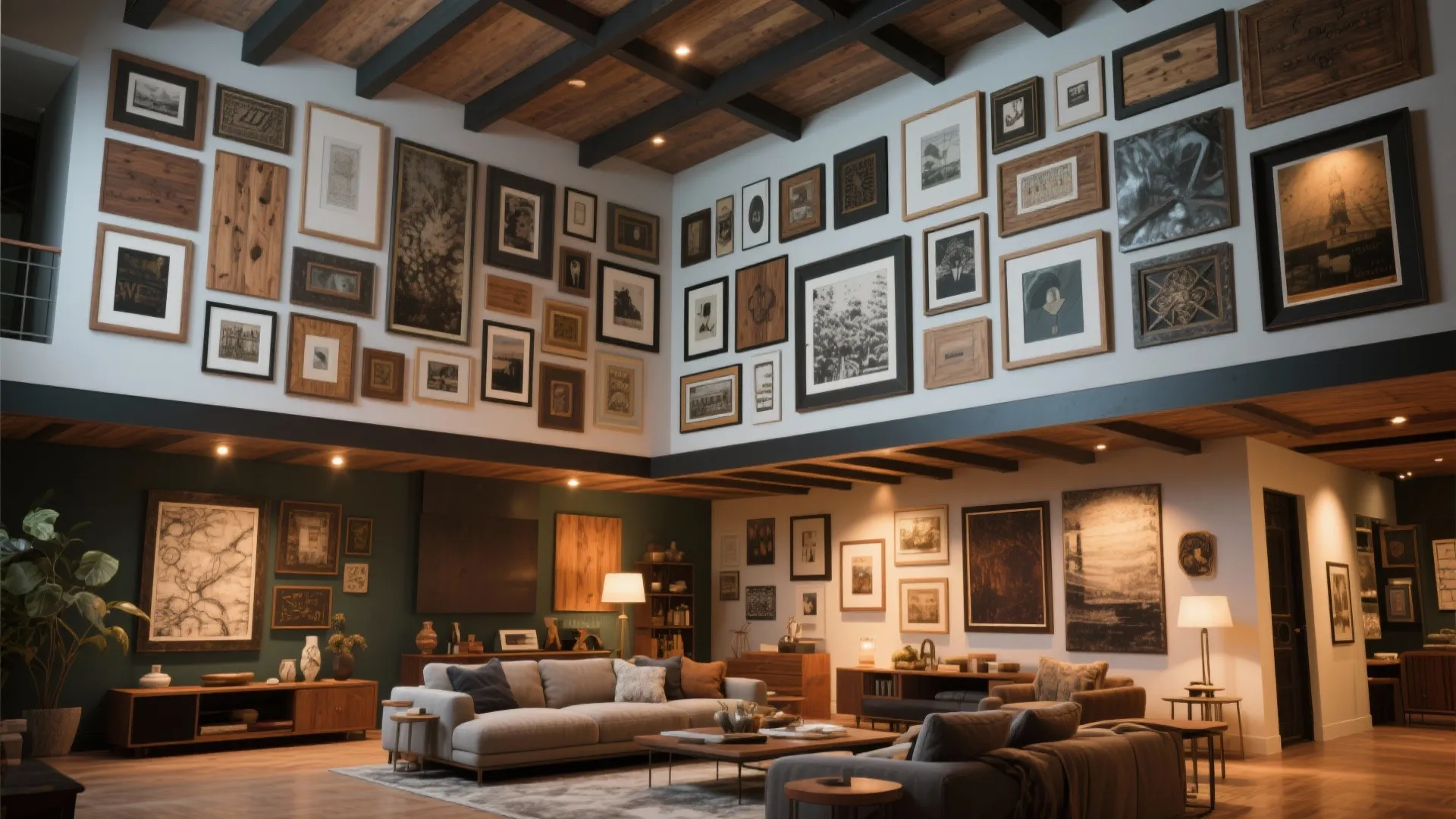 8. Gallery Wall with Mixed Frames