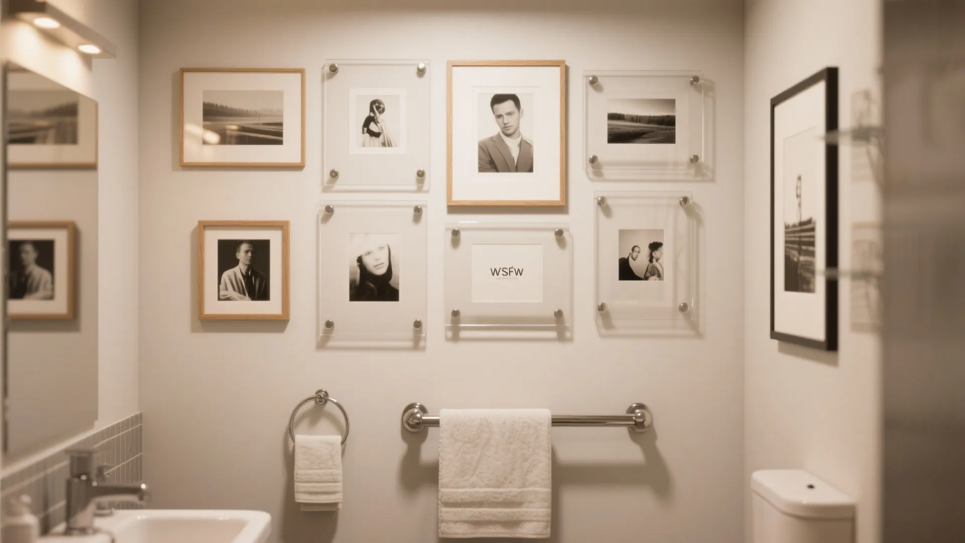 3. Gallery Wall with Moisture-Resistant Prints