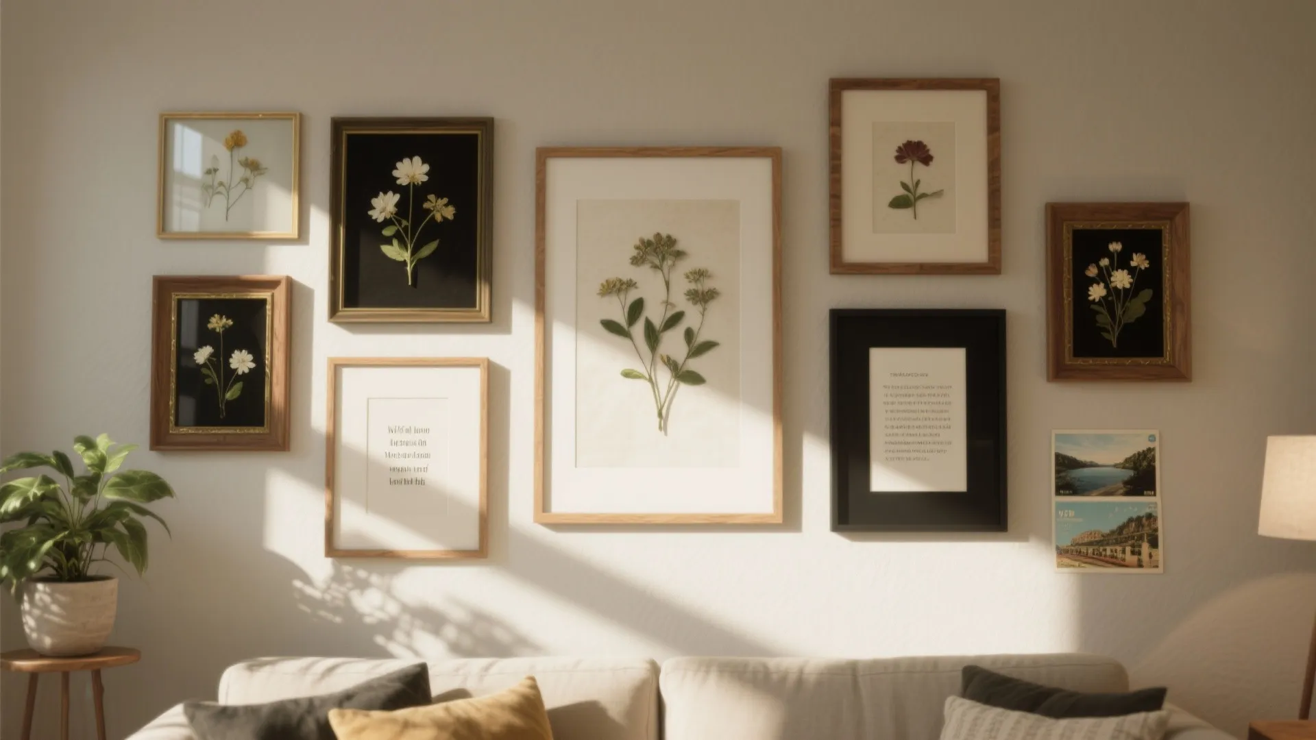 Layered Gallery Wall With Handmade Art