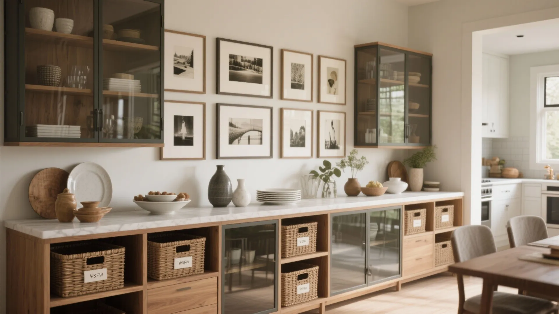 3. Mix Storage and Display with a Gallery Wall