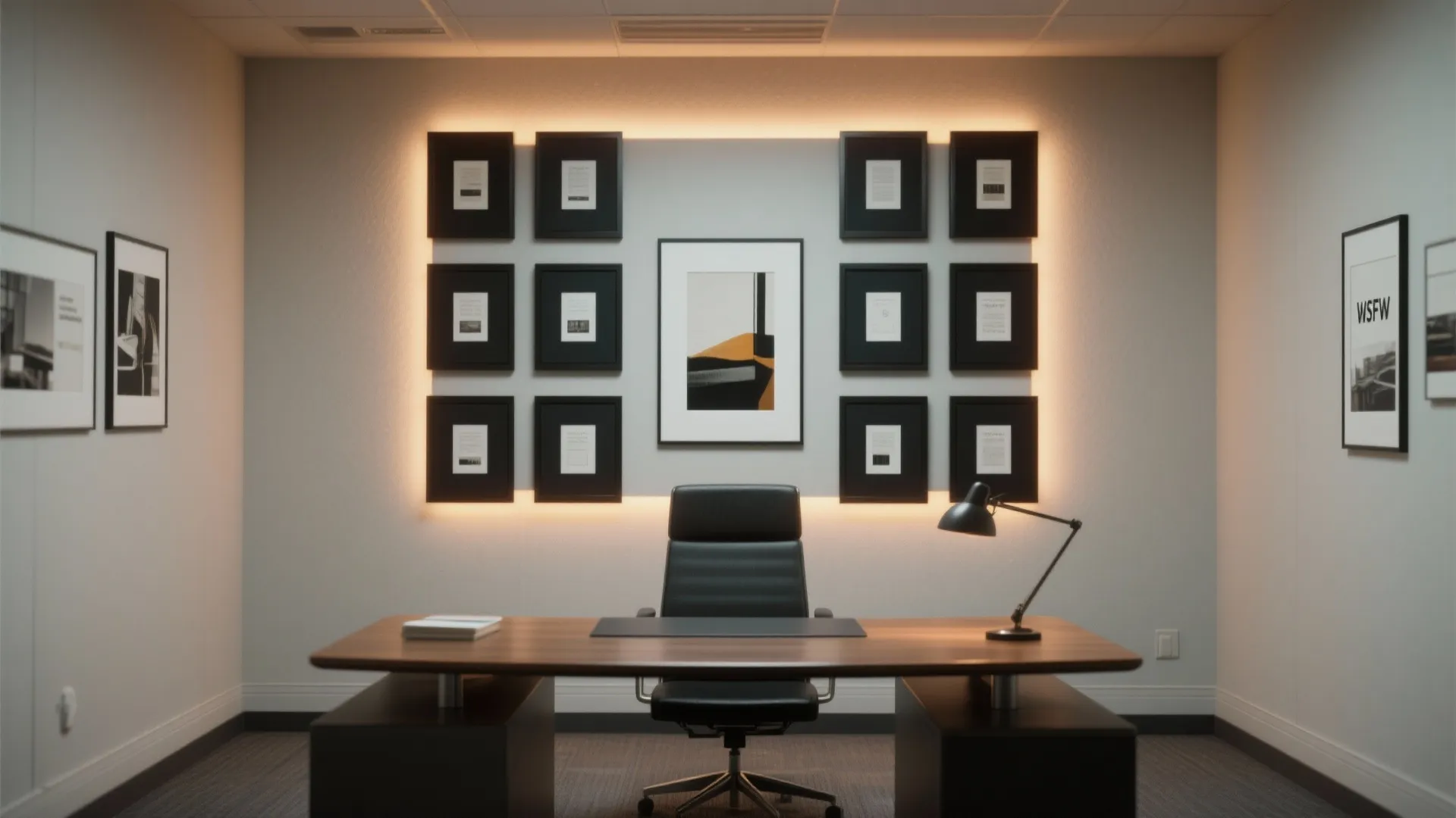 4. Gallery Wall with Rotating Frames