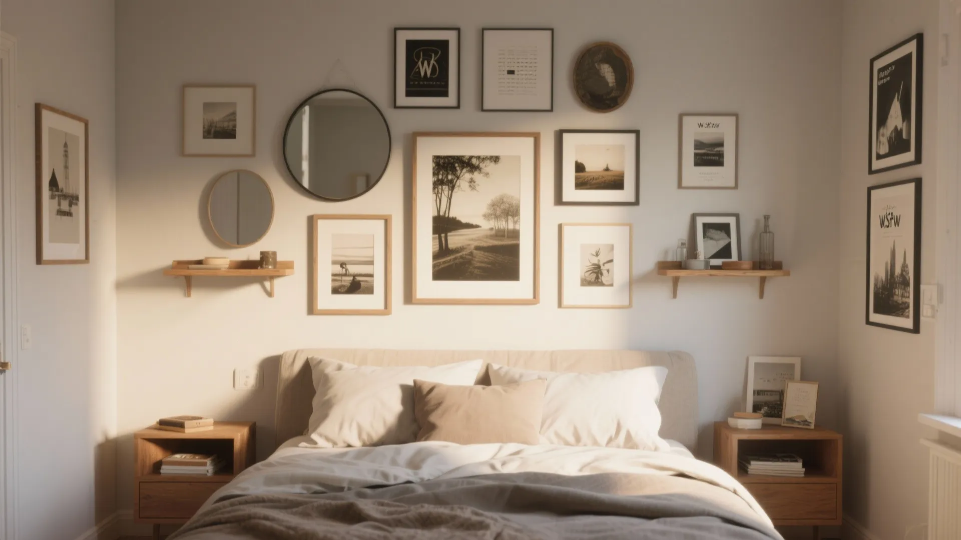 1. Curate a layered gallery wall