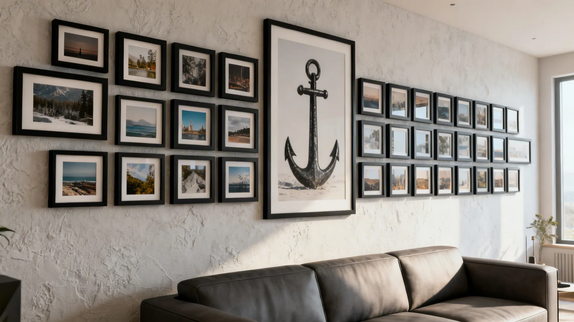 5. Gallery wall with a unifying element