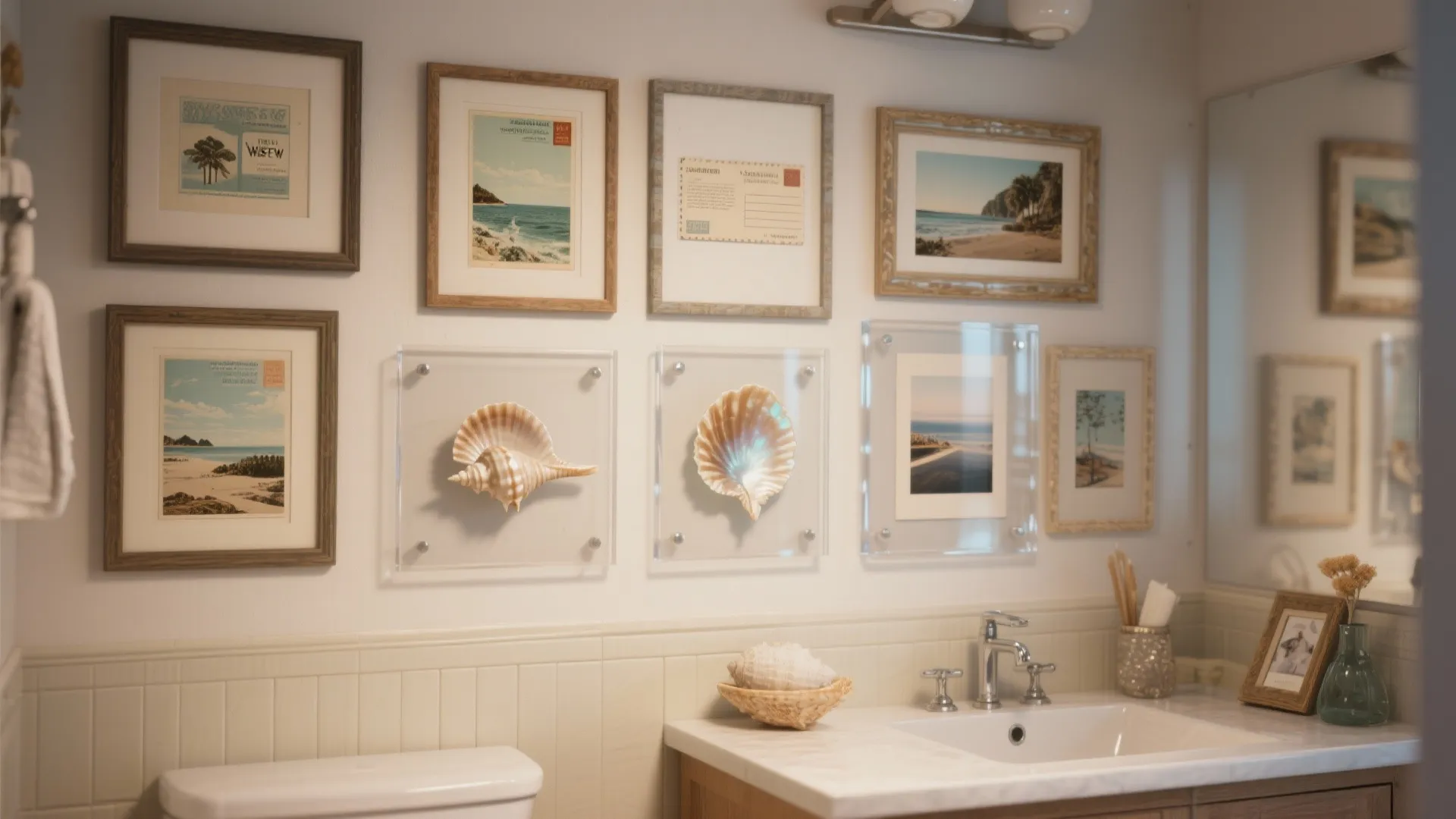 3. Gallery Wall with Moisture-Safe Art