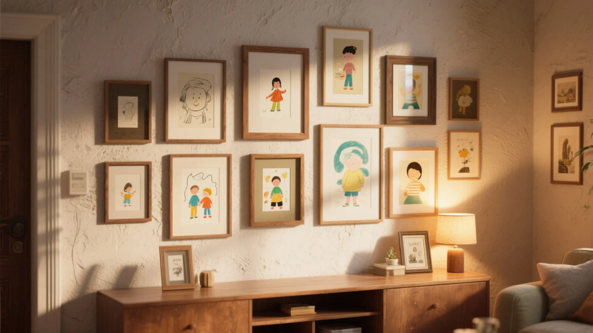 2. A cozy gallery wall for interest and memory