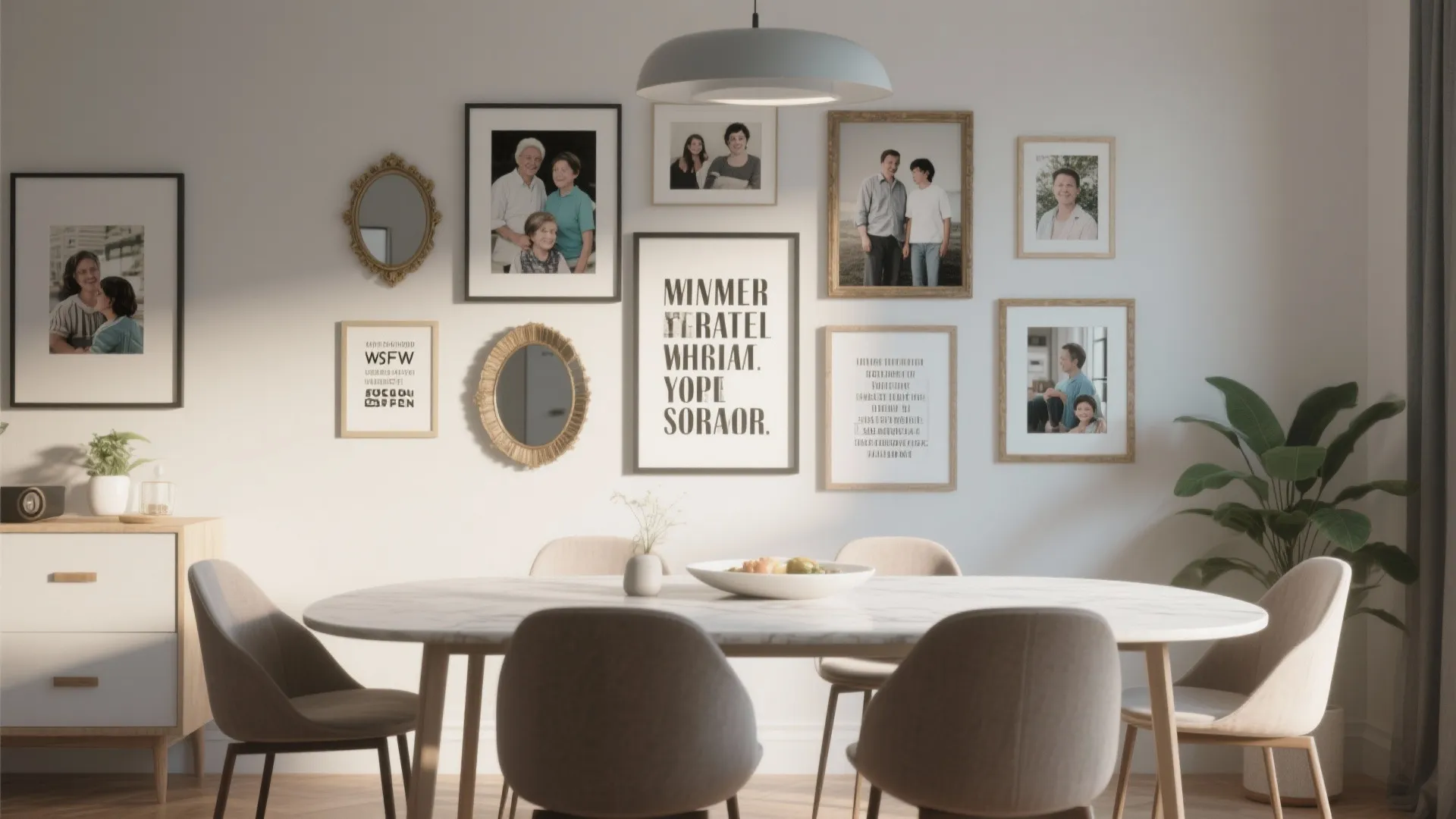 2. Gallery Wall with a Twist