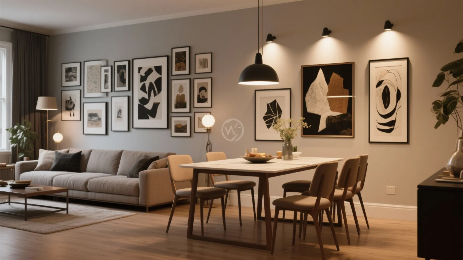 3. Gallery-Wall Dining End